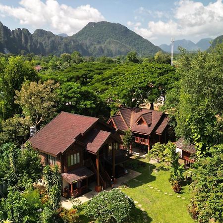 Namsong Bridge Bungalows วังเวียง ภายนอก รูปภาพ